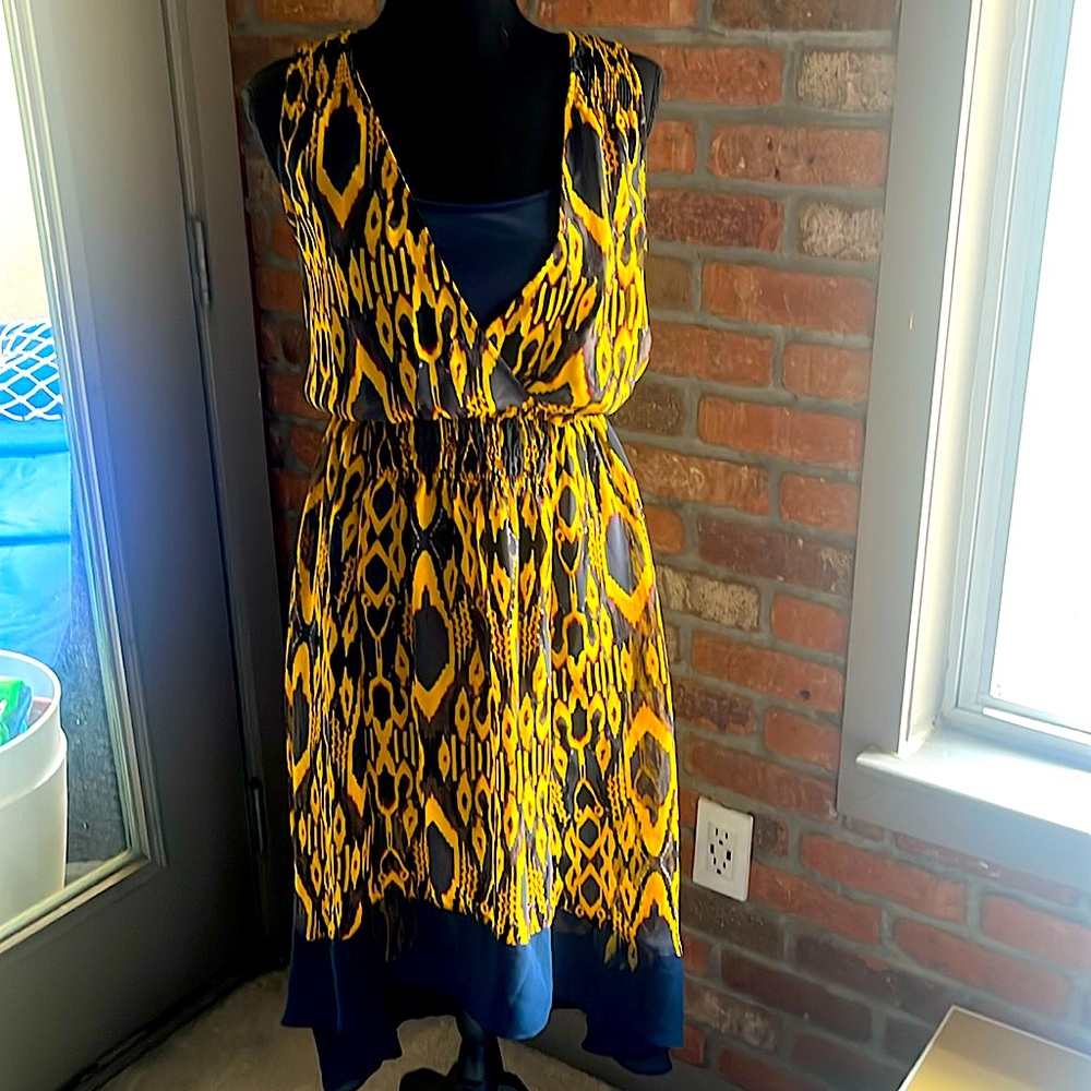 Princess Vera Wang Multi-Color Python Print Hi-Lo… - image 1